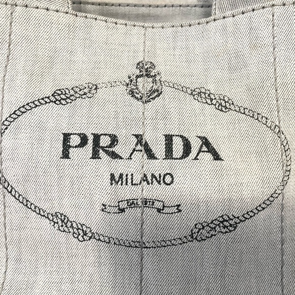 Authentic Prada Cannapa Tote in Denim. - Picture 3 of 15